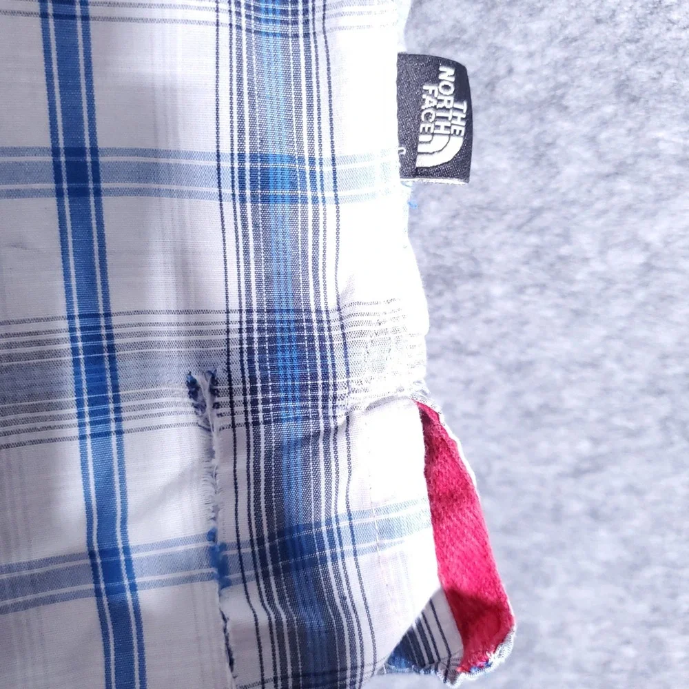 The North Face Button Up Shirt Mens‎ L Plaid Short Sleeve Casual Outdoor Hiking